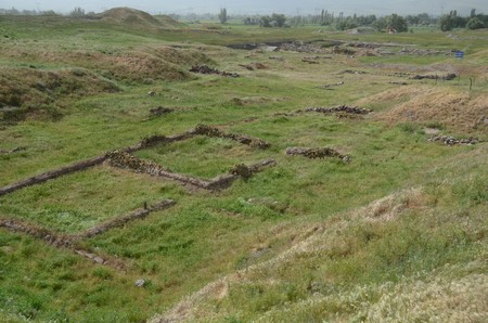 Een pas-opgegraven deel van het paleis van Anitta in Kanesh